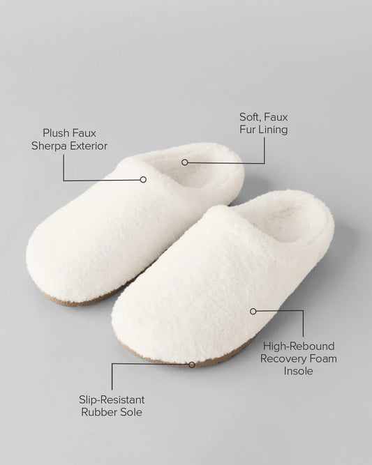 Alo Yoga Sherpa Recovery Slipper Ivory A0826U
